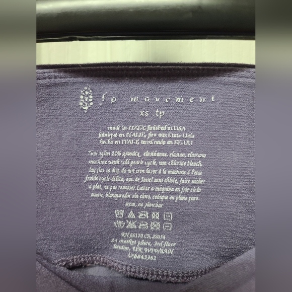 Free People FP Movement Self-Hem Ecology Leggings XS Purple FF-106 - Picture 9 of 12